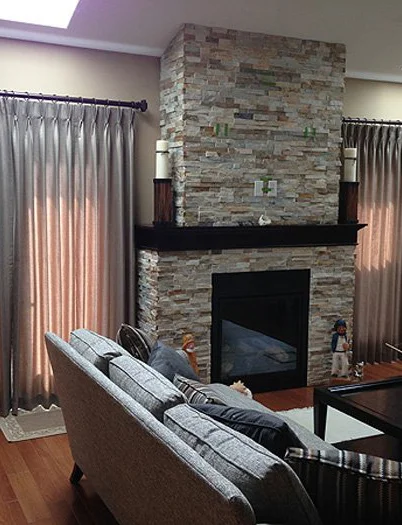 Drapery Near Fireplace